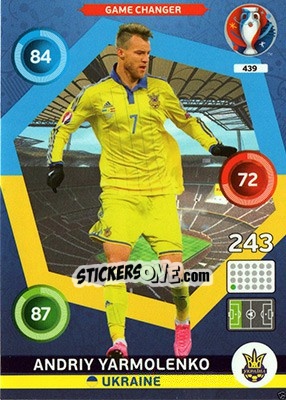 Sticker Andriy Yarmolenko - UEFA Euro France 2016. Adrenalyn XL n. 439 - Panini
