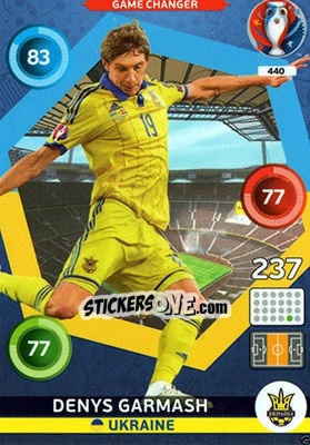 Sticker Denys Garmash - UEFA Euro France 2016. Adrenalyn XL n. 440 - Panini