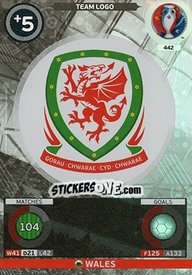 Sticker Team Logo - UEFA Euro France 2016. Adrenalyn XL n. 442 - Panini