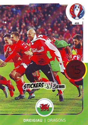 Figurina Making History - UEFA Euro France 2016. Adrenalyn XL n. 455 - Panini