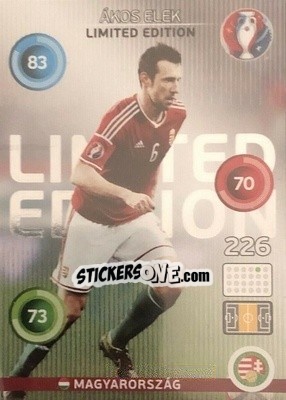 Sticker Ákos Elek - UEFA Euro France 2016. Adrenalyn XL n. LC-AE - Panini