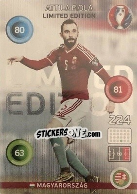 Figurina Attila Fiola - UEFA Euro France 2016. Adrenalyn XL - Panini