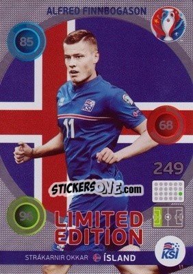 Sticker Alfred Finnbogason - UEFA Euro France 2016. Adrenalyn XL n. LC-ALF - Panini