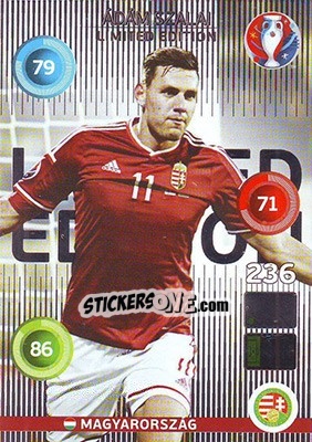 Cromo Ádám Szalai - UEFA Euro France 2016. Adrenalyn XL - Panini