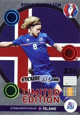 Sticker Birkir Bjarnason - UEFA Euro France 2016. Adrenalyn XL - Panini
