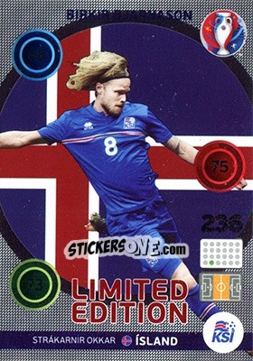Sticker Birkir Bjarnason - UEFA Euro France 2016. Adrenalyn XL n. LC-BB - Panini