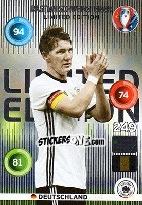 Sticker Bastian Schweinsteiger - UEFA Euro France 2016. Adrenalyn XL n. LC-BSC - Panini