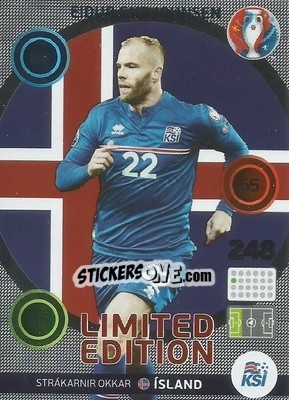 Sticker Eidur Gudjohnsen - UEFA Euro France 2016. Adrenalyn XL n. LC-EG - Panini
