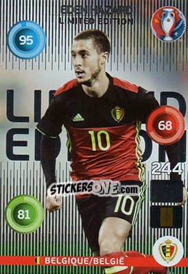 Sticker Eden Hazard - UEFA Euro France 2016. Adrenalyn XL - Panini