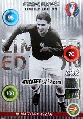 Sticker Ferenc Puskás - UEFA Euro France 2016. Adrenalyn XL n. LC-FP - Panini