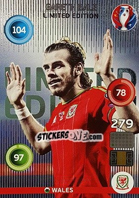 Sticker Gareth Bale - UEFA Euro France 2016. Adrenalyn XL - Panini