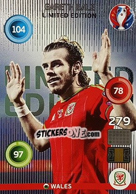 Sticker Gareth Bale - UEFA Euro France 2016. Adrenalyn XL n. LC-GBA - Panini