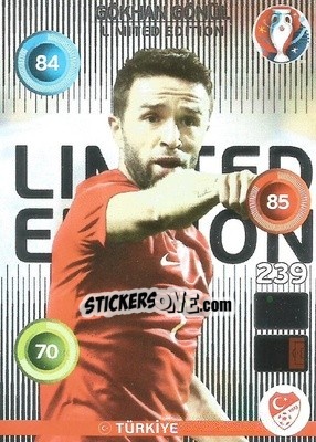 Sticker Gökhan Gönül - UEFA Euro France 2016. Adrenalyn XL - Panini