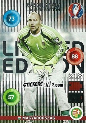 Sticker Gábor Király - UEFA Euro France 2016. Adrenalyn XL n. LC-GKI - Panini