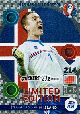 Figurina Hannes Halldórsson - UEFA Euro France 2016. Adrenalyn XL - Panini