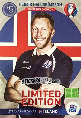 Sticker Heimir Hallgrímsson - UEFA Euro France 2016. Adrenalyn XL - Panini