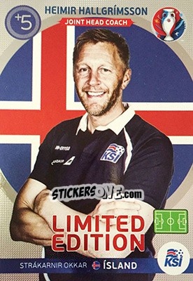 Sticker Heimir Hallgrímsson - UEFA Euro France 2016. Adrenalyn XL n. LC-HEH - Panini