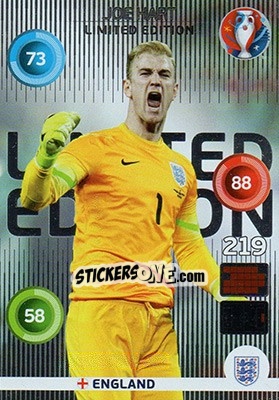 Sticker Joe Hart - UEFA Euro France 2016. Adrenalyn XL n. LC-JH - Panini