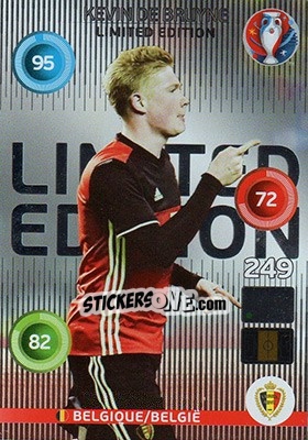 Sticker Kevin De Bruyne - UEFA Euro France 2016. Adrenalyn XL - Panini