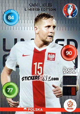 Sticker Kamil Glik - UEFA Euro France 2016. Adrenalyn XL n. LC-KGL - Panini