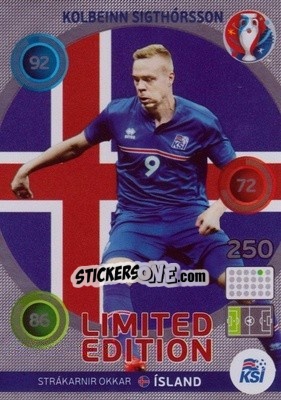 Sticker Kolbeinn Sigthórsson - UEFA Euro France 2016. Adrenalyn XL - Panini