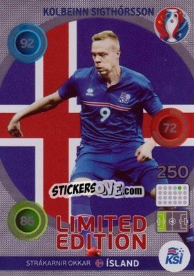 Sticker Kolbeinn Sigthórsson - UEFA Euro France 2016. Adrenalyn XL n. LC-KS - Panini