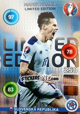 Cromo Marek Hamšík - UEFA Euro France 2016. Adrenalyn XL n. LC-MH - Panini