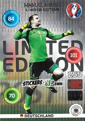 Sticker Manuel Neuer - UEFA Euro France 2016. Adrenalyn XL n. LC-MN - Panini