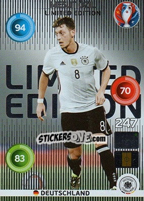 Sticker Mesut Özil - UEFA Euro France 2016. Adrenalyn XL n. LC-MO - Panini