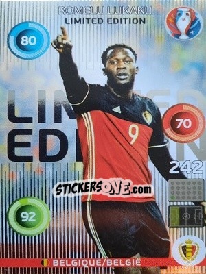 Sticker Romelu Lukaku - UEFA Euro France 2016. Adrenalyn XL n. LC-RLU - Panini