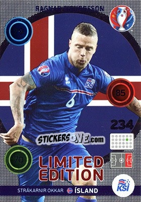 Sticker Ragnar Sigurdsson - UEFA Euro France 2016. Adrenalyn XL n. LC-RSI - Panini