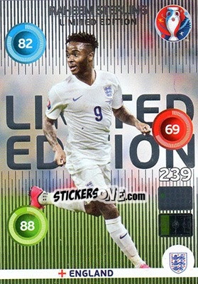 Sticker Raheem Sterling - UEFA Euro France 2016. Adrenalyn XL - Panini