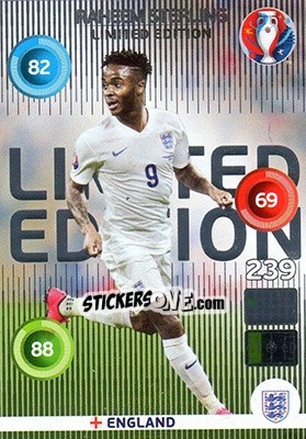 Sticker Raheem Sterling - UEFA Euro France 2016. Adrenalyn XL n. LC-RST - Panini