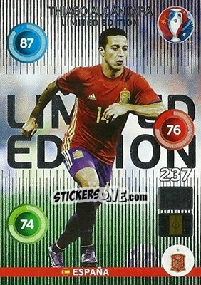 Sticker Thiago Alcántara - UEFA Euro France 2016. Adrenalyn XL - Panini