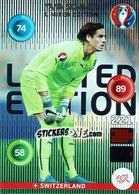 Sticker Yann Sommer - UEFA Euro France 2016. Adrenalyn XL n. LC-YS - Panini