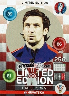 Sticker Darijo Srna - UEFA Euro France 2016. Adrenalyn XL n. LH-DS - Panini