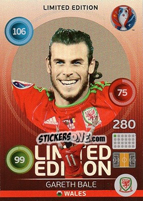 Sticker Gareth Bale - UEFA Euro France 2016. Adrenalyn XL n. LH-GBA - Panini