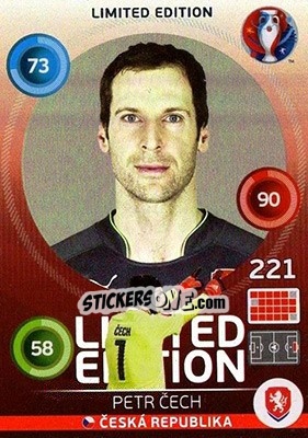 Sticker Petr Cech - UEFA Euro France 2016. Adrenalyn XL n. LH-PC - Panini
