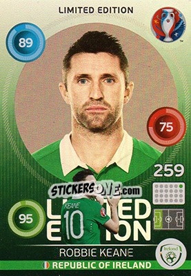 Sticker Robbie Keane - UEFA Euro France 2016. Adrenalyn XL n. LH-RK - Panini
