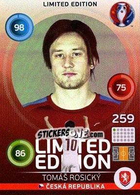 Sticker Tomáš Rosický - UEFA Euro France 2016. Adrenalyn XL n. LH-TR - Panini