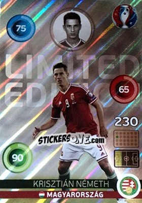 Sticker Krisztian Nemeth - UEFA Euro France 2016. Adrenalyn XL n. LS-KN - Panini