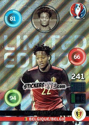 Sticker Michy Batshuayi - UEFA Euro France 2016. Adrenalyn XL n. LS-MB - Panini