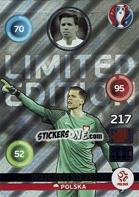 Sticker Wojciech Szczesny - UEFA Euro France 2016. Adrenalyn XL n. LS-WS - Panini