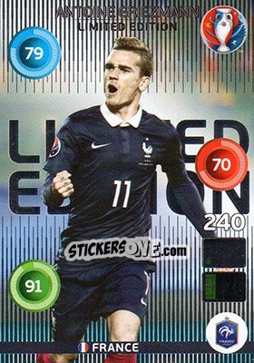 Sticker Antoine Griezmann - UEFA Euro France 2016. Adrenalyn XL n. XC-AG - Panini