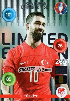 Sticker Arda Turan - UEFA Euro France 2016. Adrenalyn XL n. XC-AT - Panini