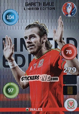 Sticker Gareth Bale - UEFA Euro France 2016. Adrenalyn XL n. XC-GB - Panini