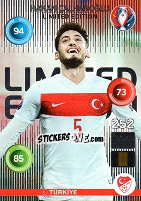 Sticker Hakan Çalhanoğlu - UEFA Euro France 2016. Adrenalyn XL n. XC-HC - Panini