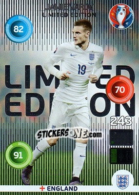 Sticker Jamie Vardy - UEFA Euro France 2016. Adrenalyn XL n. XC-JV - Panini