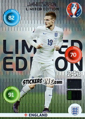 Figurina Jamie Vardy - UEFA Euro France 2016. Adrenalyn XL - Panini