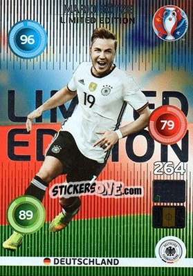 Sticker Mario Götze - UEFA Euro France 2016. Adrenalyn XL - Panini